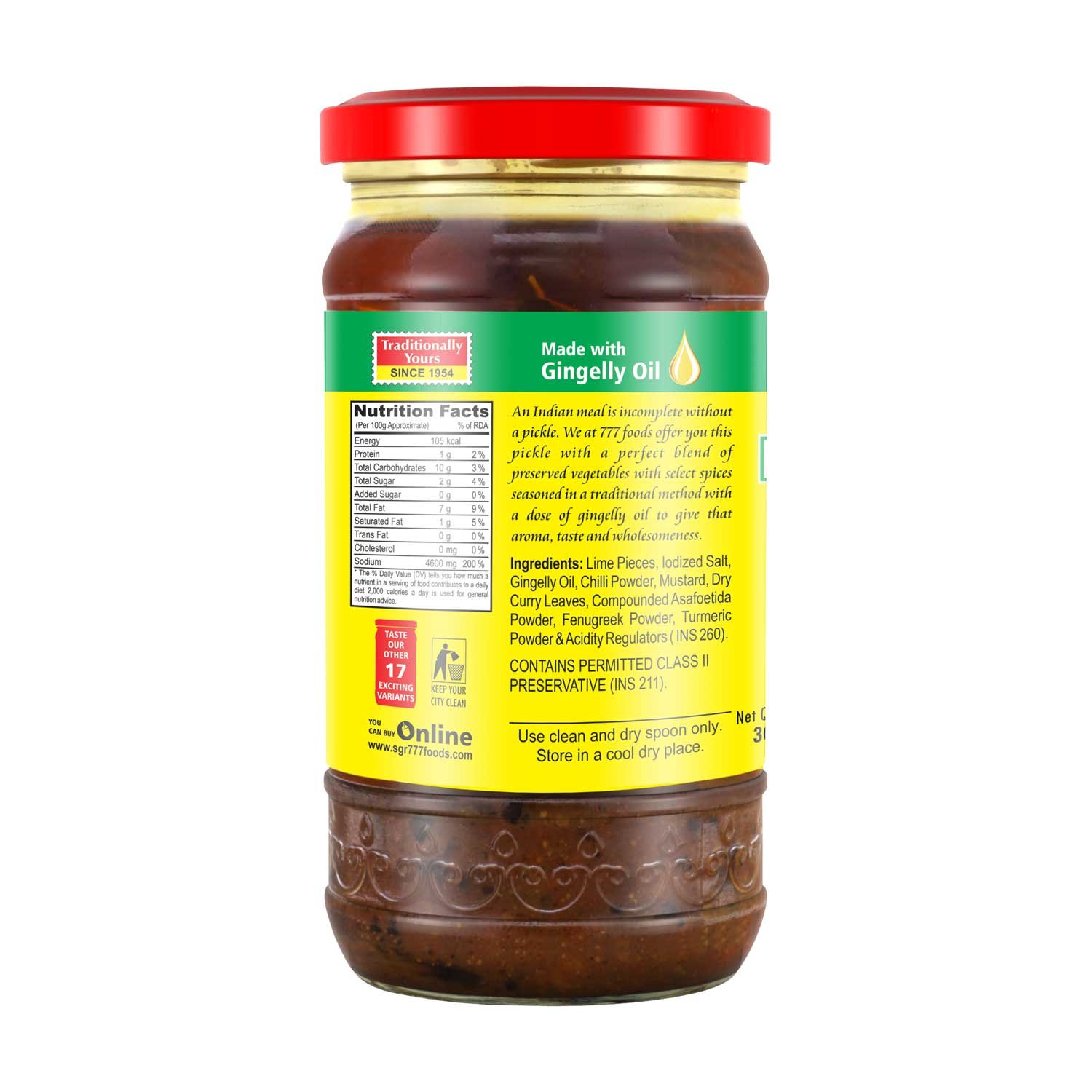777 Lime Pickle 300g