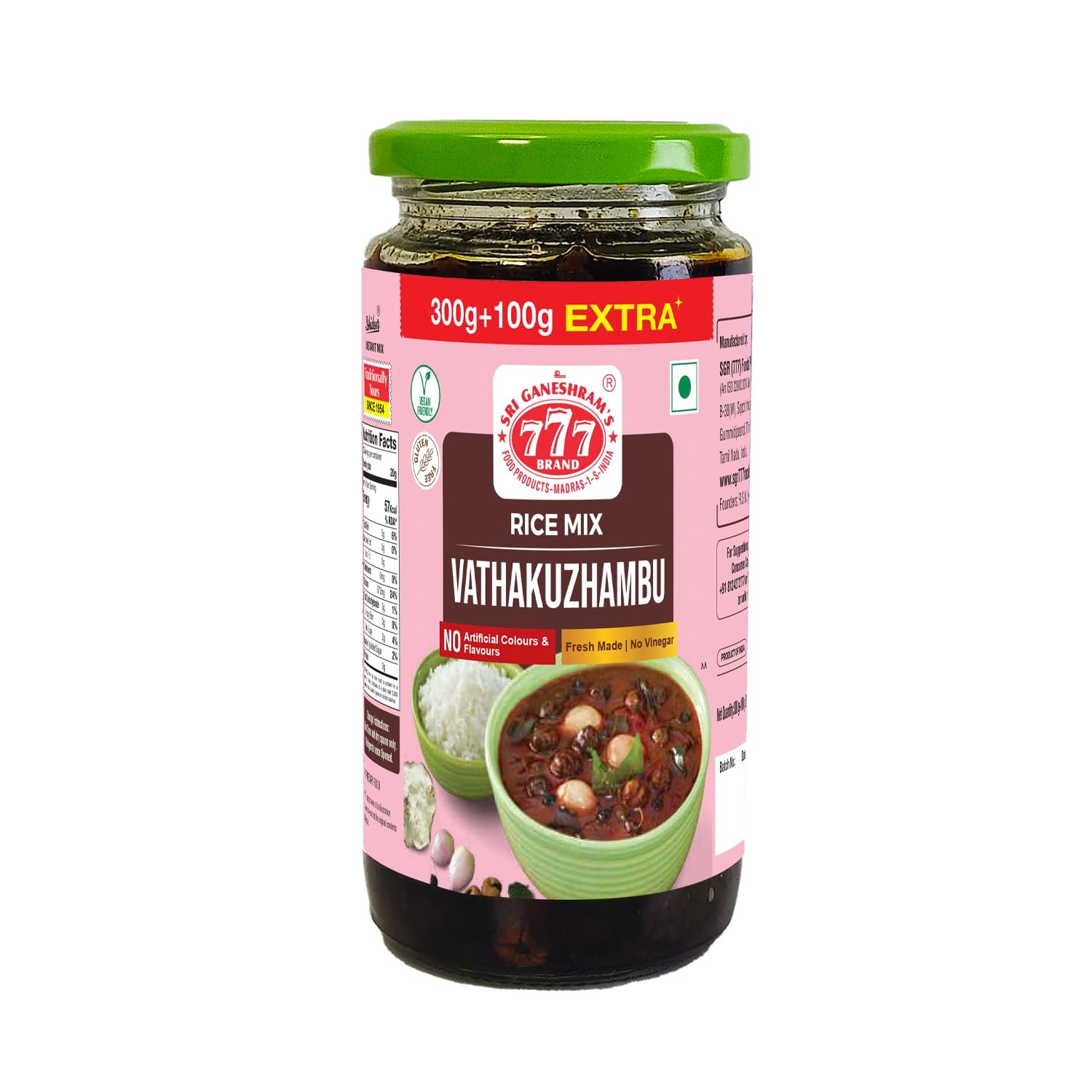 777 Vathakuzhambu Rice Paste 400g