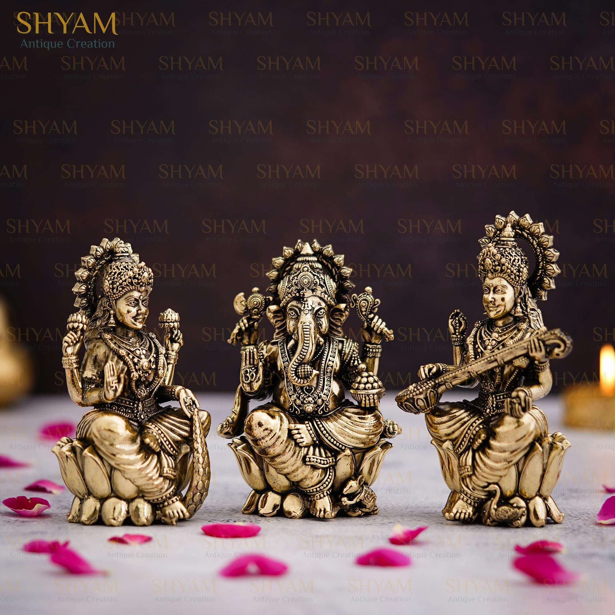 AP Brass Lakshmi Ganesha Idol