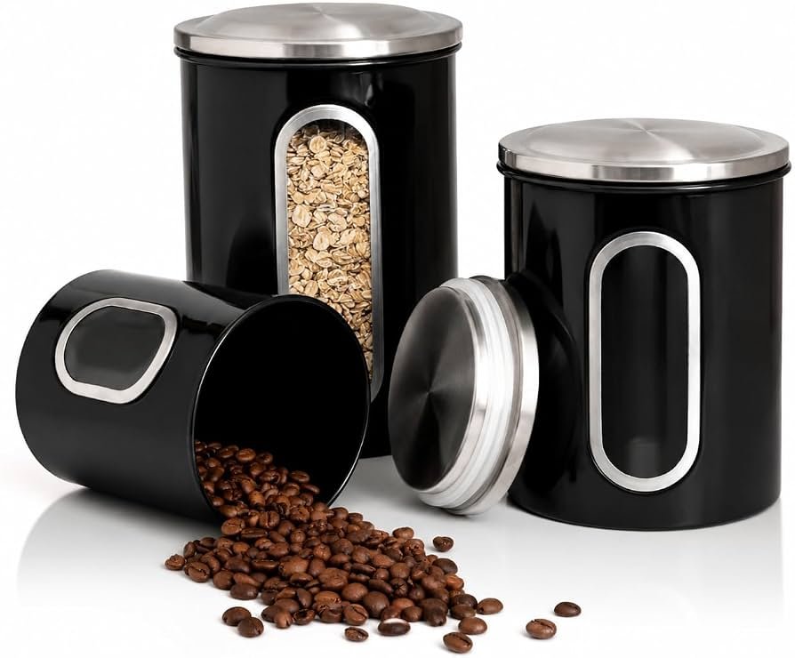 Black Canister 2pcs Set