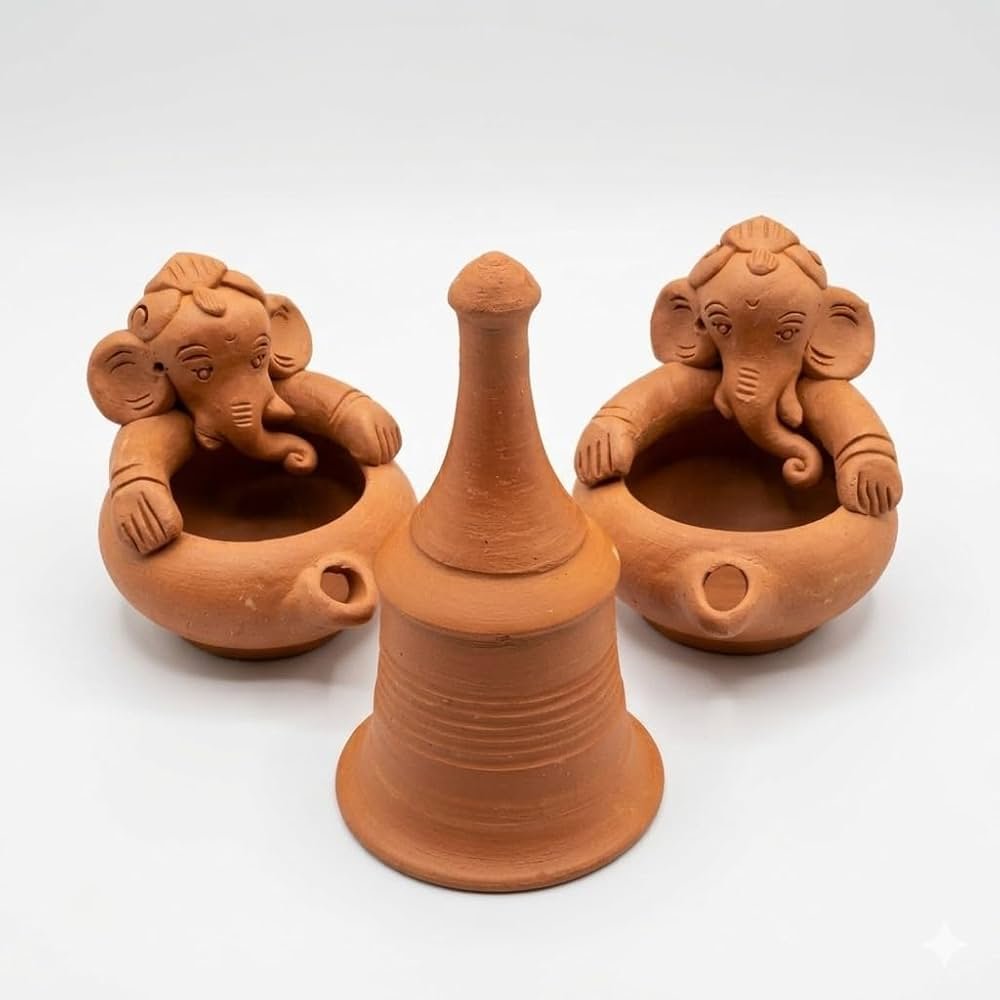 Clay Ganesha Diya