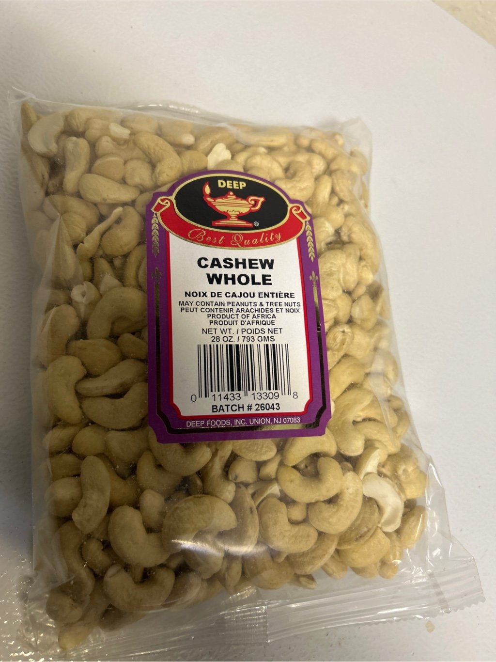 Deep Cashew Whole 28oz