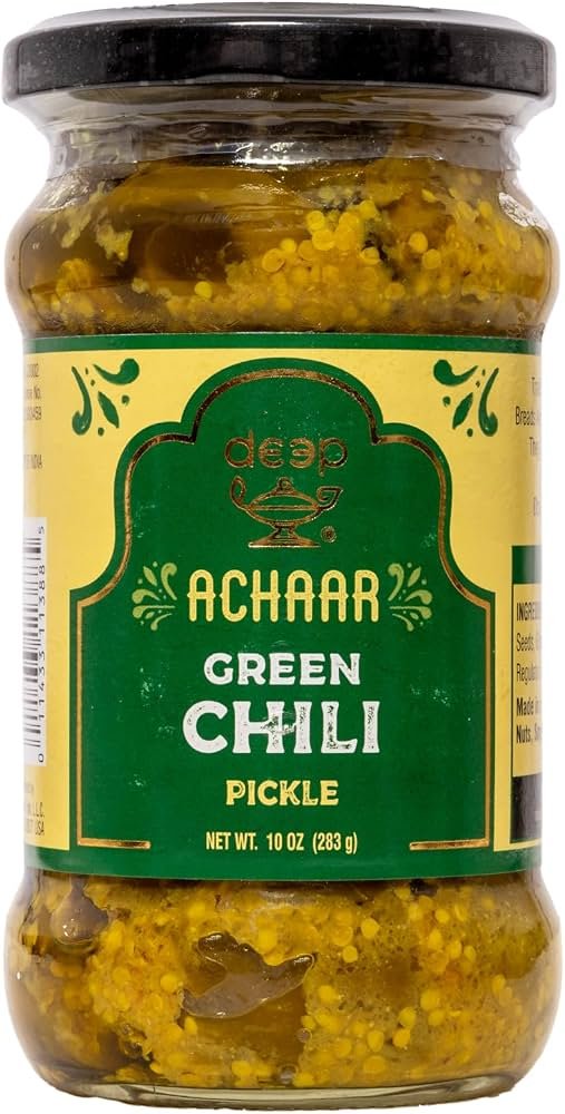 Deep Green Chilli Pickle 700g