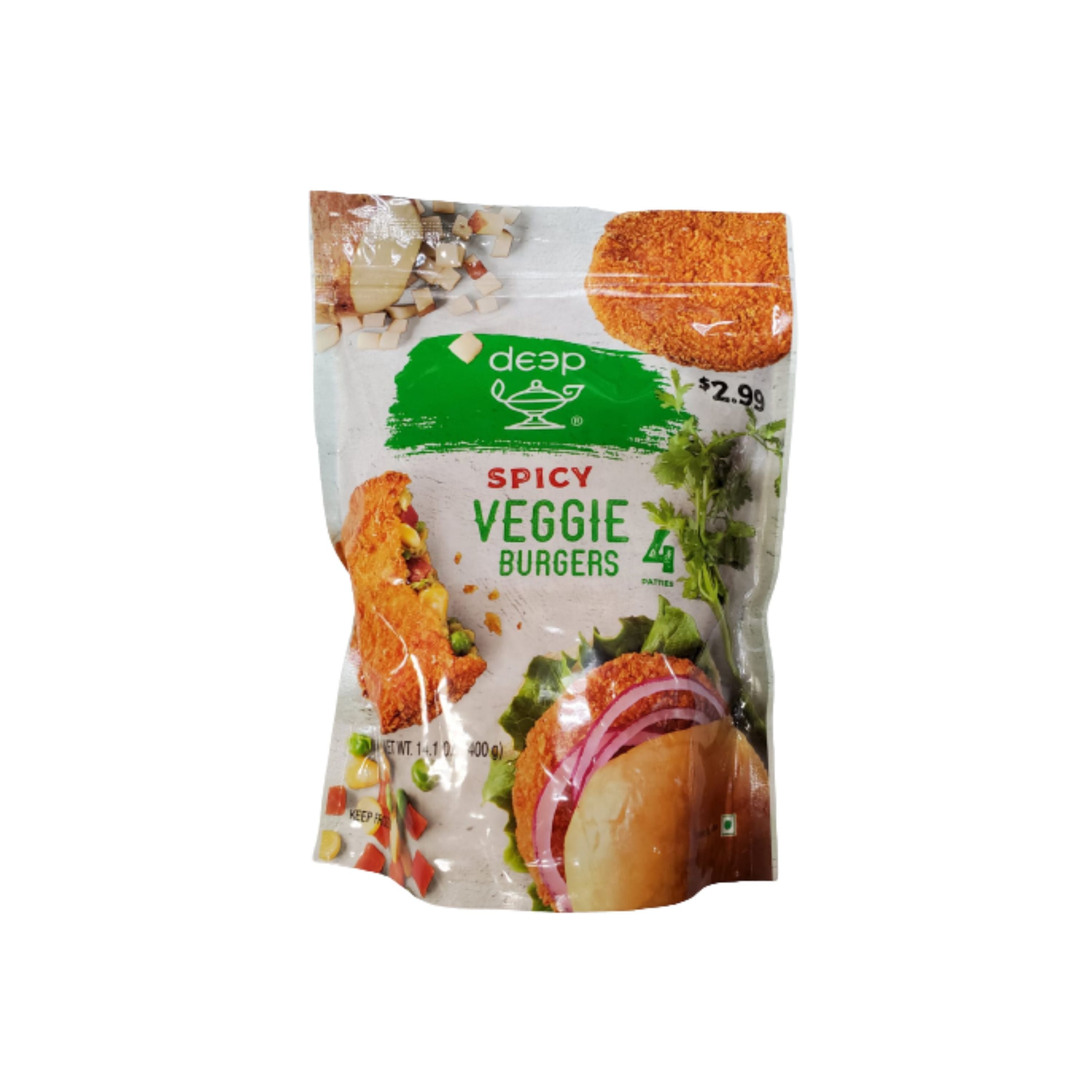 Deep Spicy Veggie Burger 4pcs