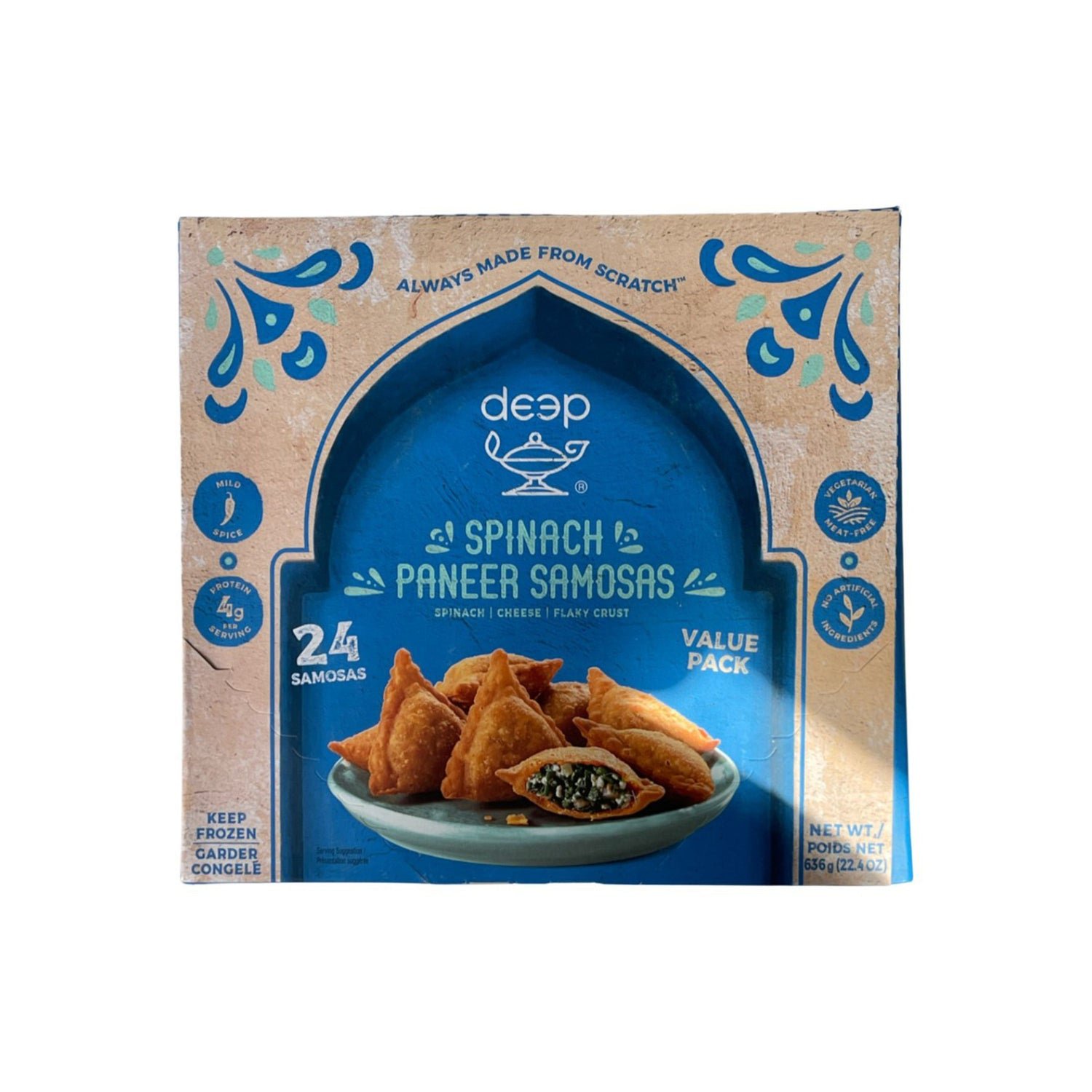 Deep Spinach Paneer Samosa 24pcs