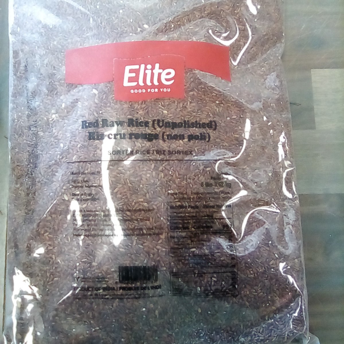 ELITE Red Raw Rice Unpolished 8lb