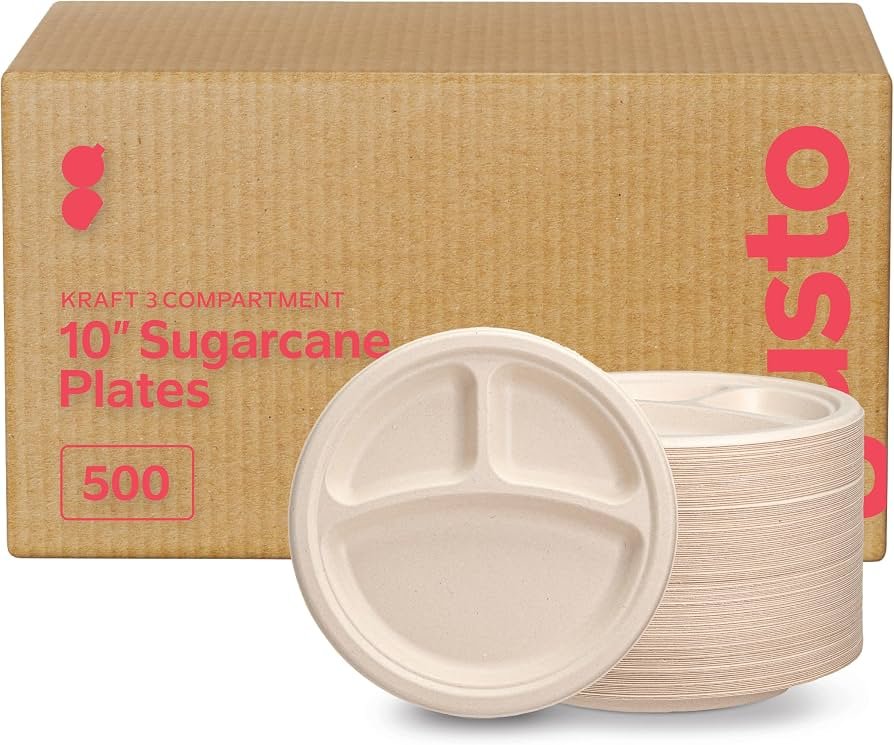 Ecoplates 9 Compartment Plates 25pcs