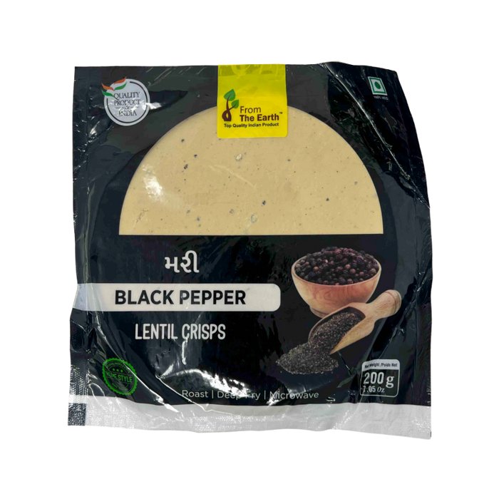 From The Earth Black Pepper Papad 200g
