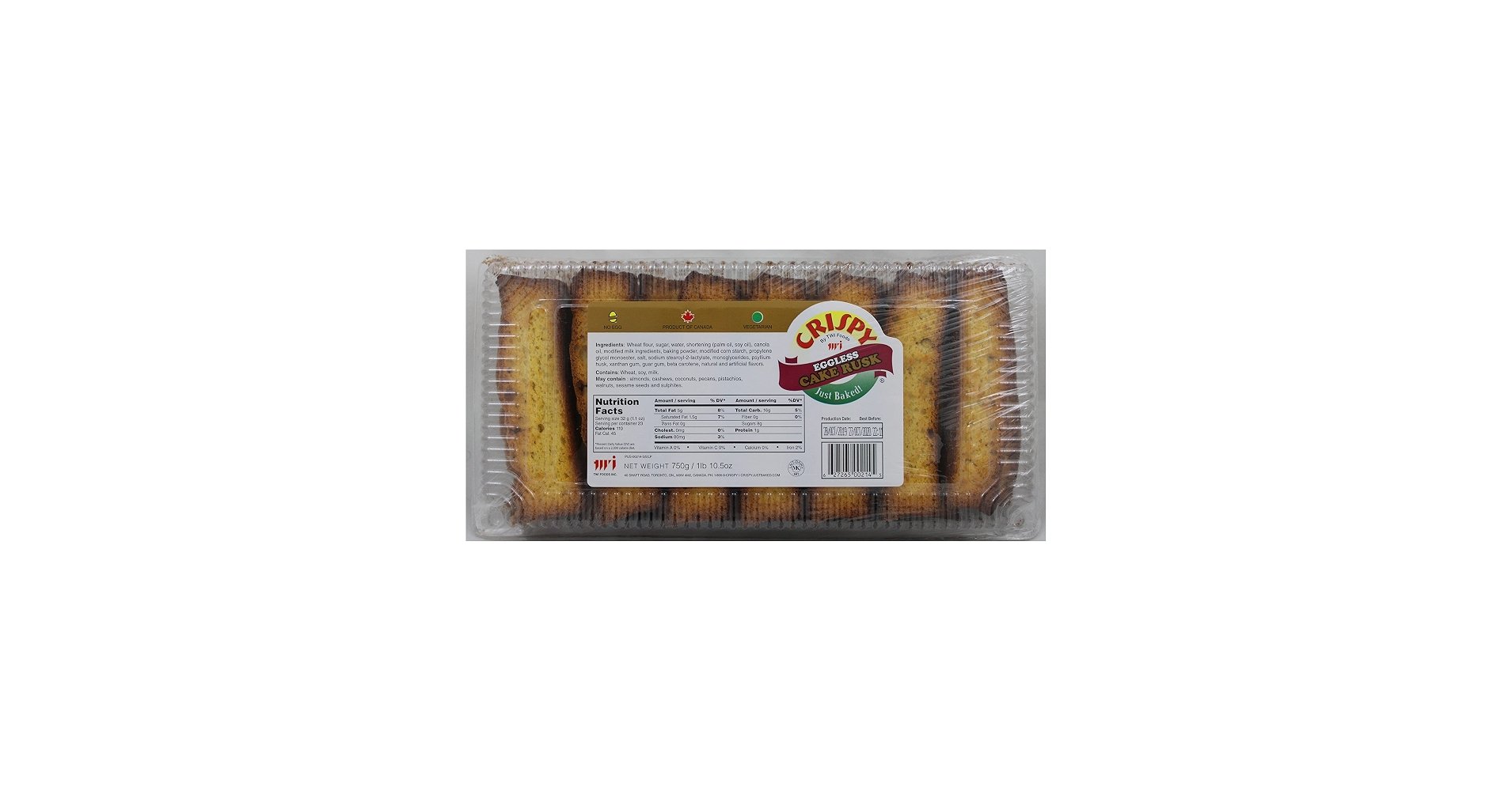 Golden Almond Cake Rusk 600g - Snacks