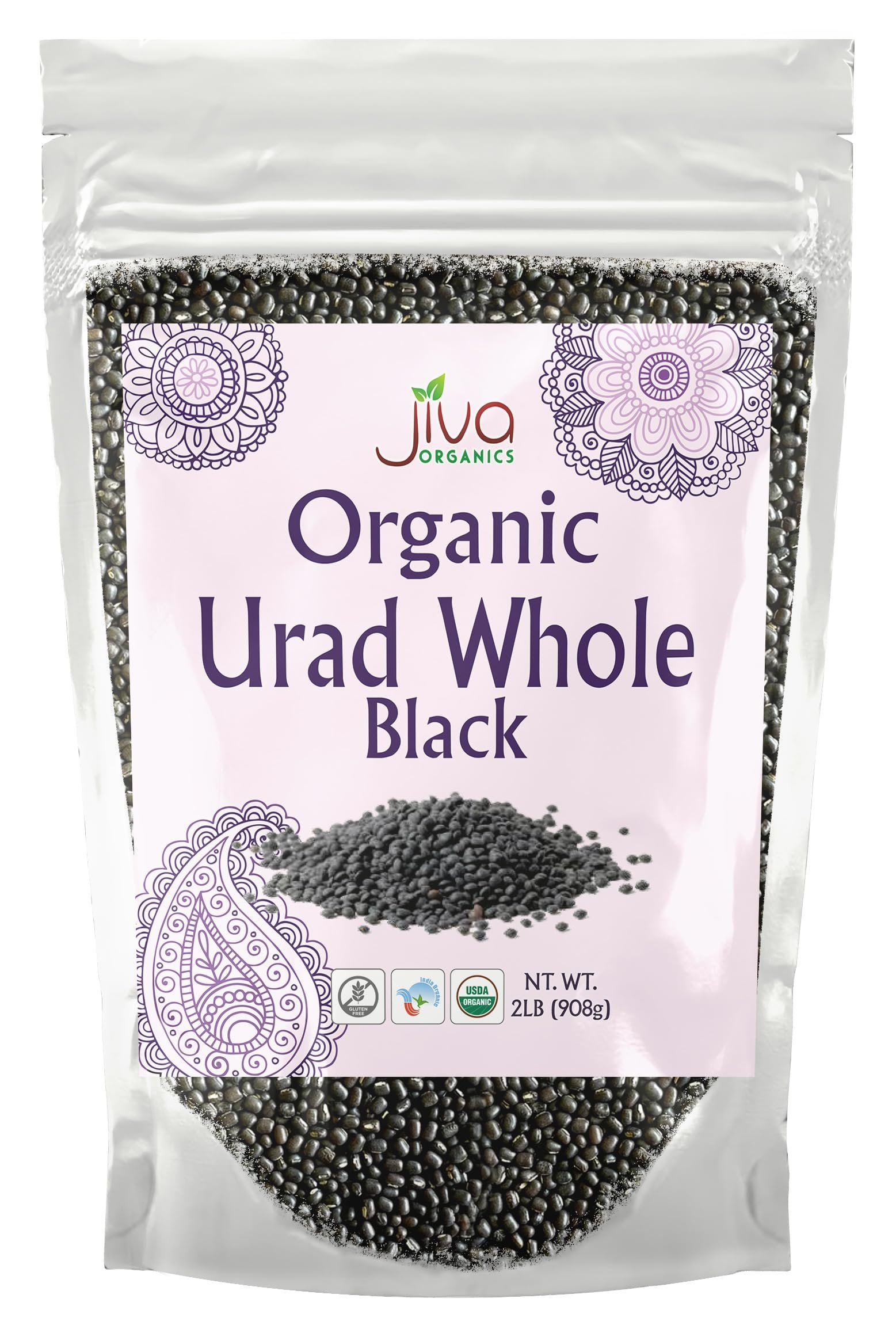 Nature Land Organic Urad Whole 2lb