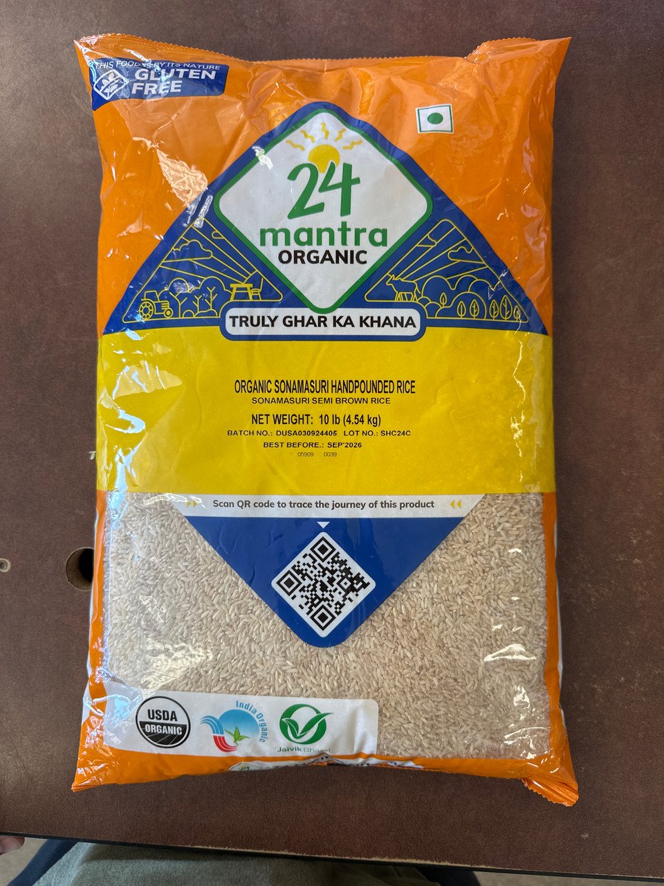 Organic SM Brown Rice 10lb - Flour & Grains