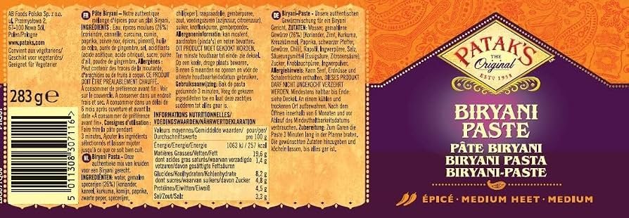 Patak's Madras Spice Paste 284g