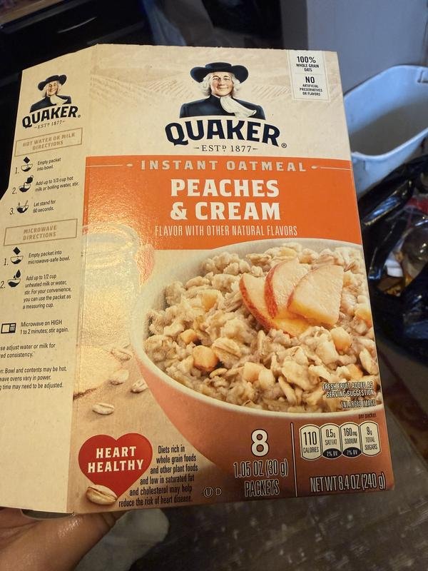 Quaker Oats Peaches & Cream 240g
