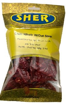 SHER Chilli Whole with Stem 50g