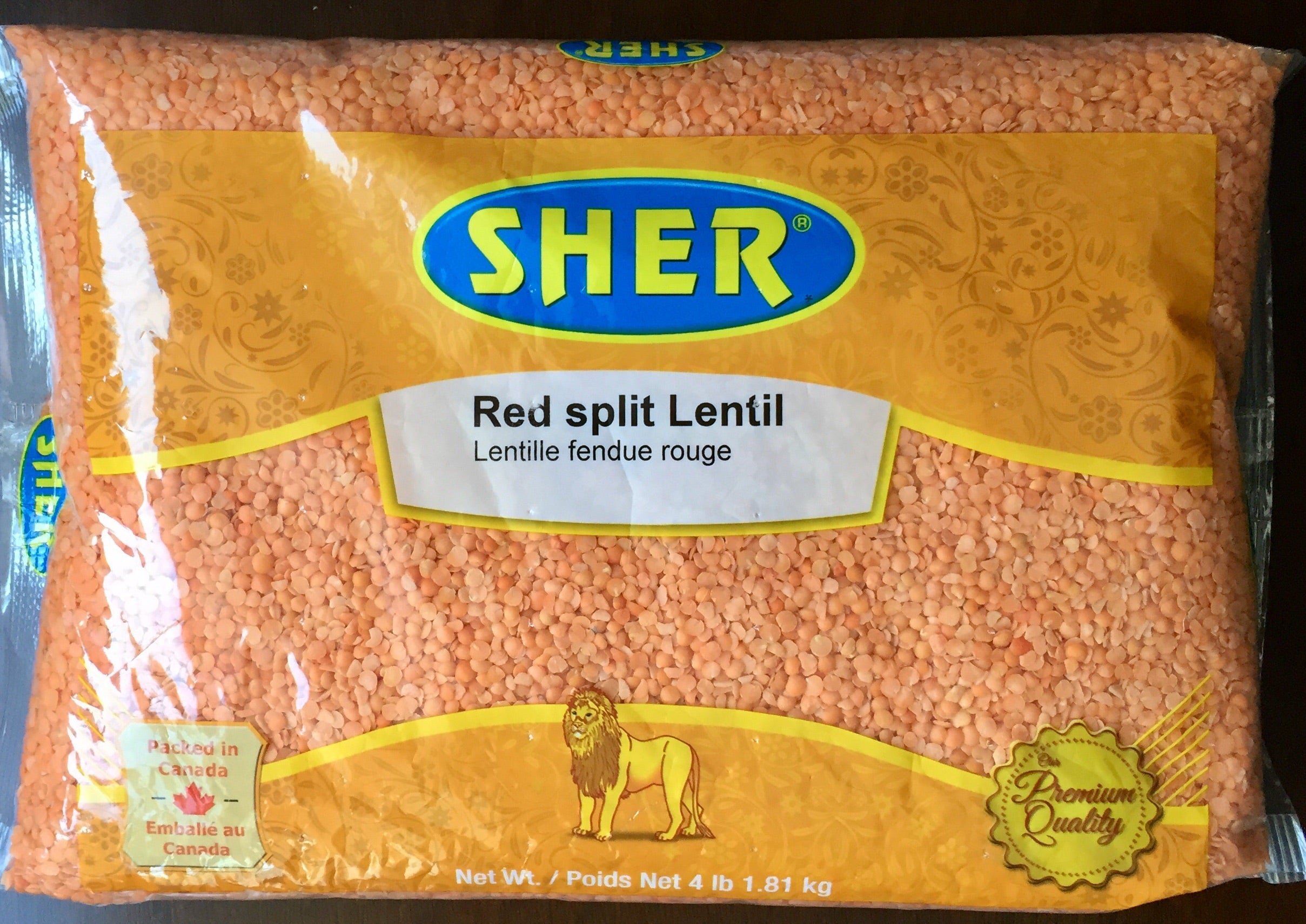SHER Red Split Lentils 4lb