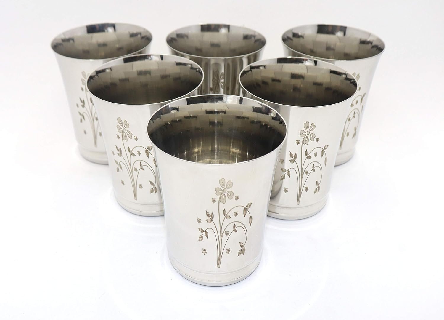 SS Glass Floral Laser Print