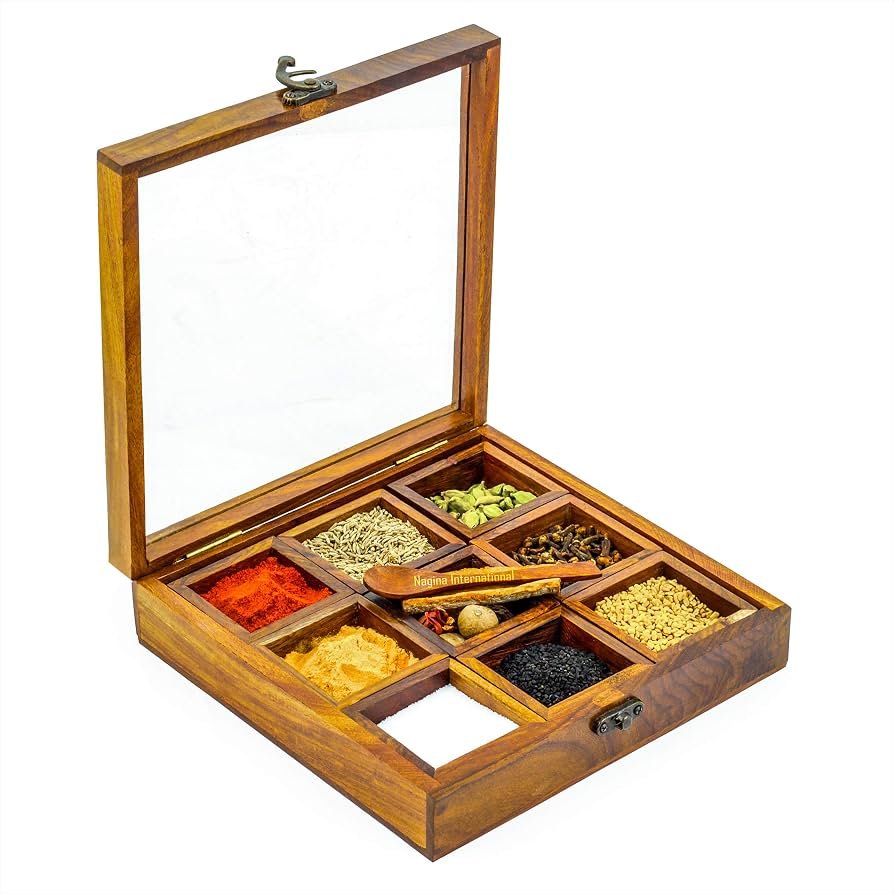 Square 4 Jars Dry Fruit Box