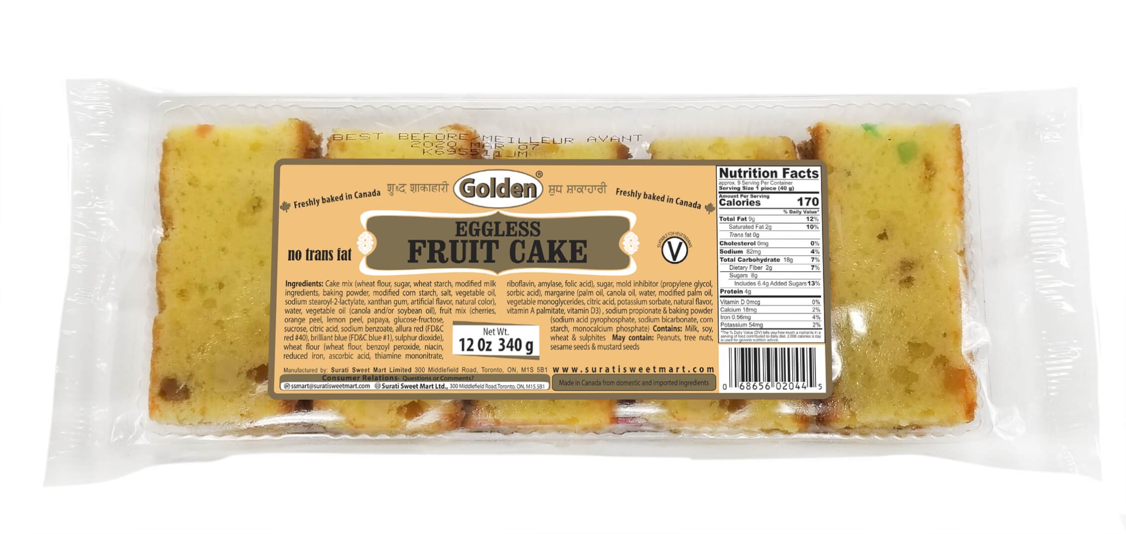 Surati Fruit Cake 340g