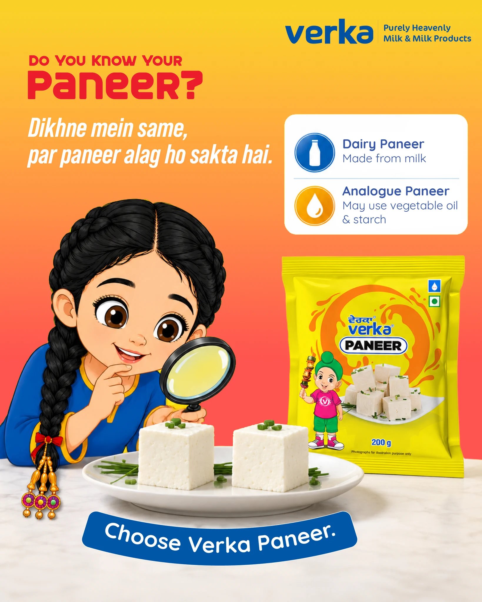 Verka Fresh Paneer - Eggs & Dairy