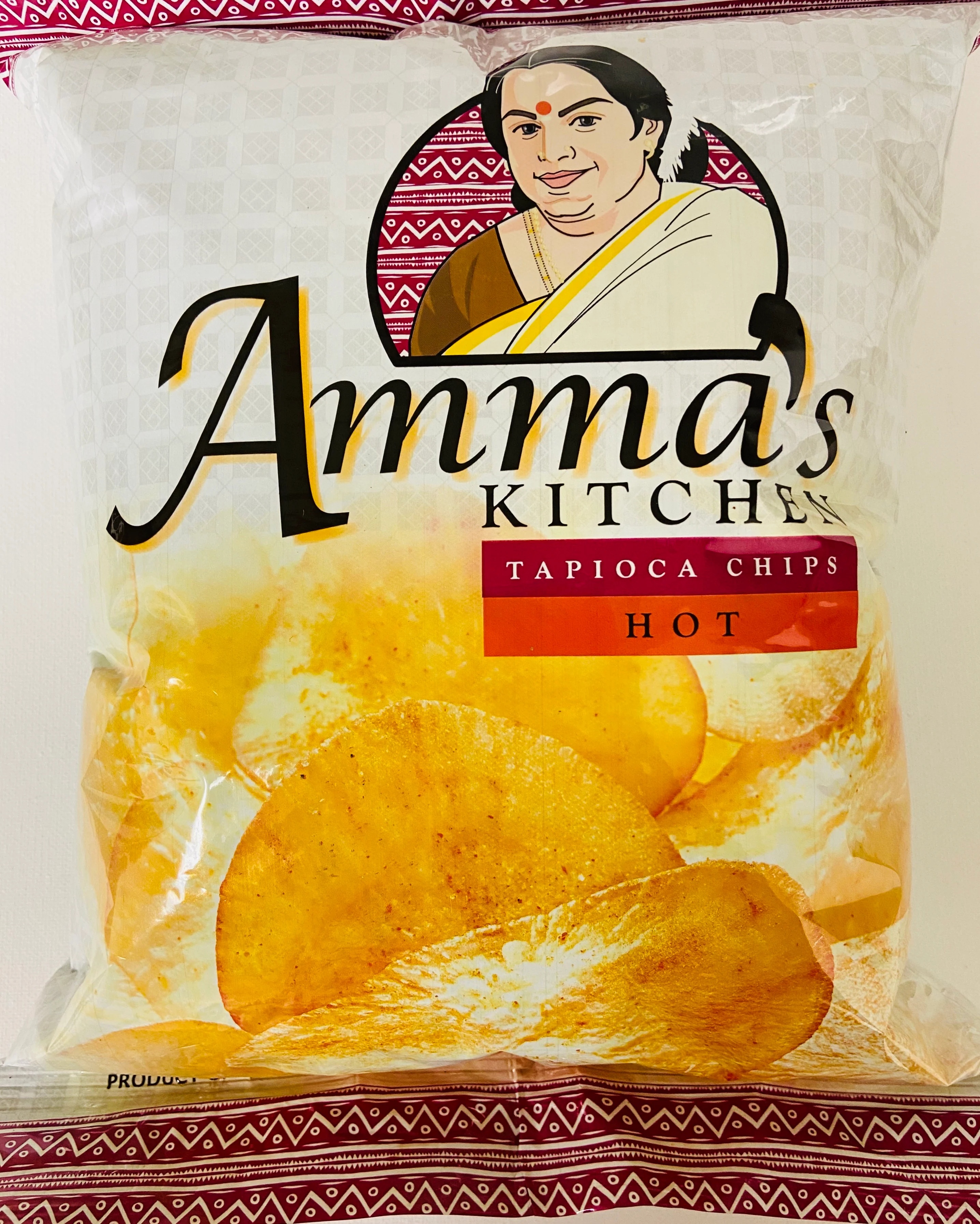 Amma's Kitchen Tapioca Chips Hot 200g