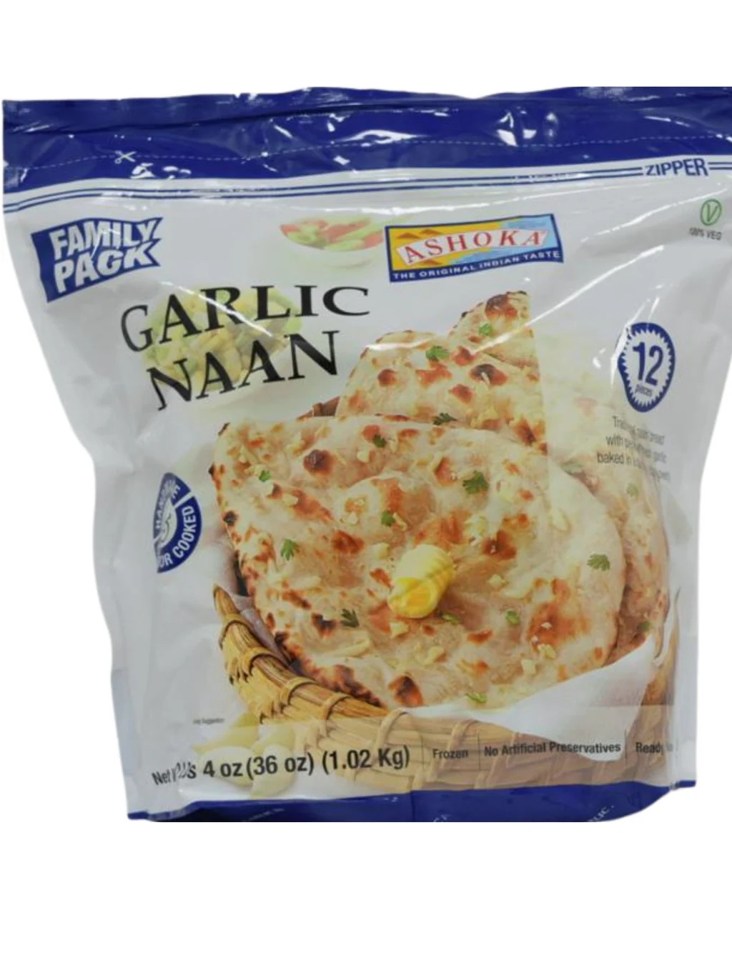 Ashoka Garlic Naan Family Pack 1kg