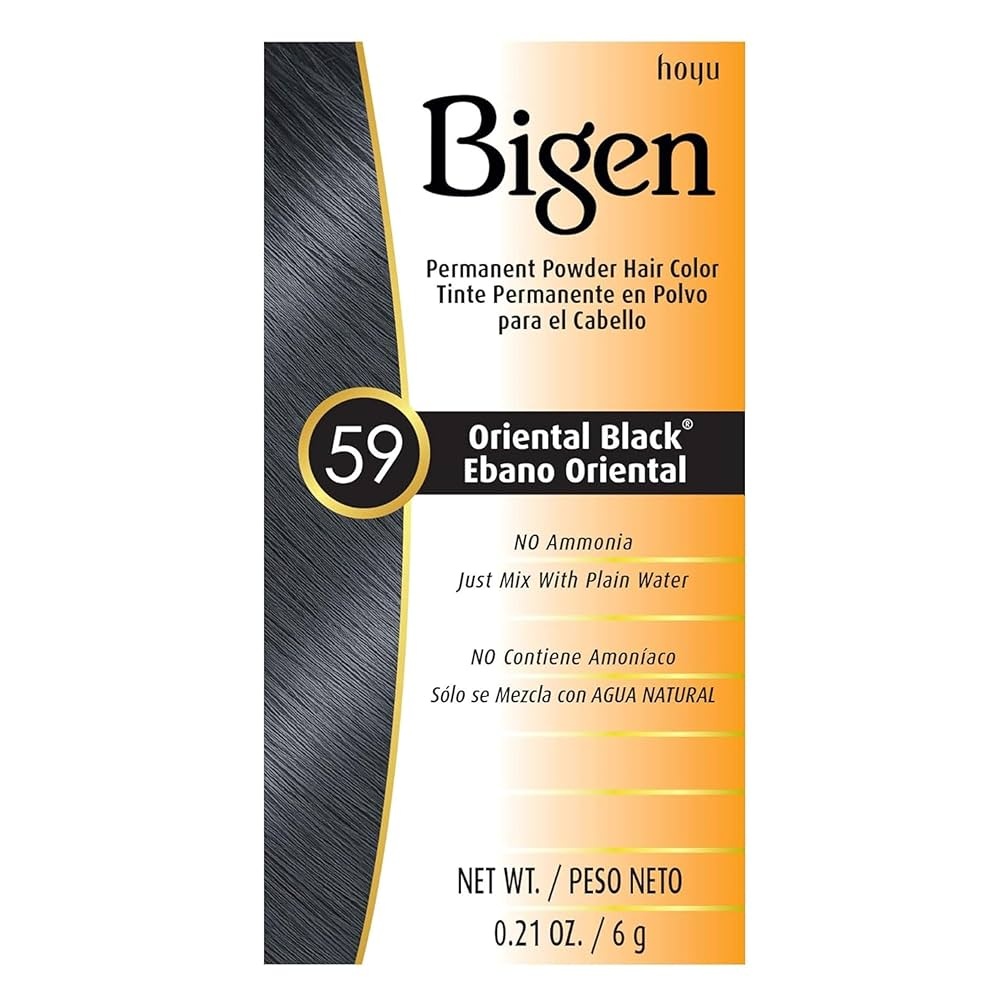 Bigen Permanent Powder Hair Color 59 Oriental Black 6g