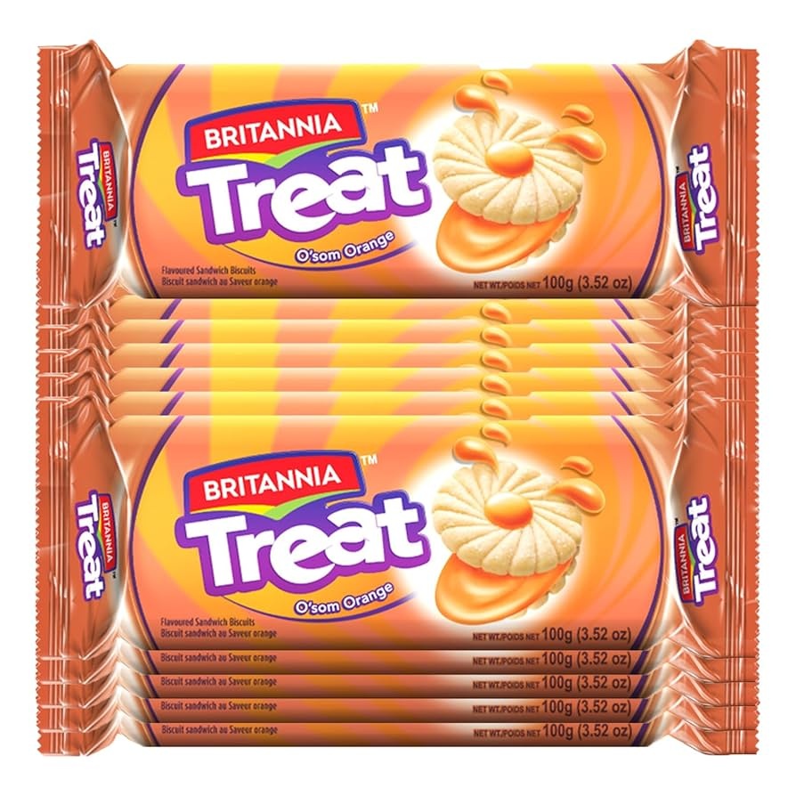 Britannia Treat Orange Biscuits 100g