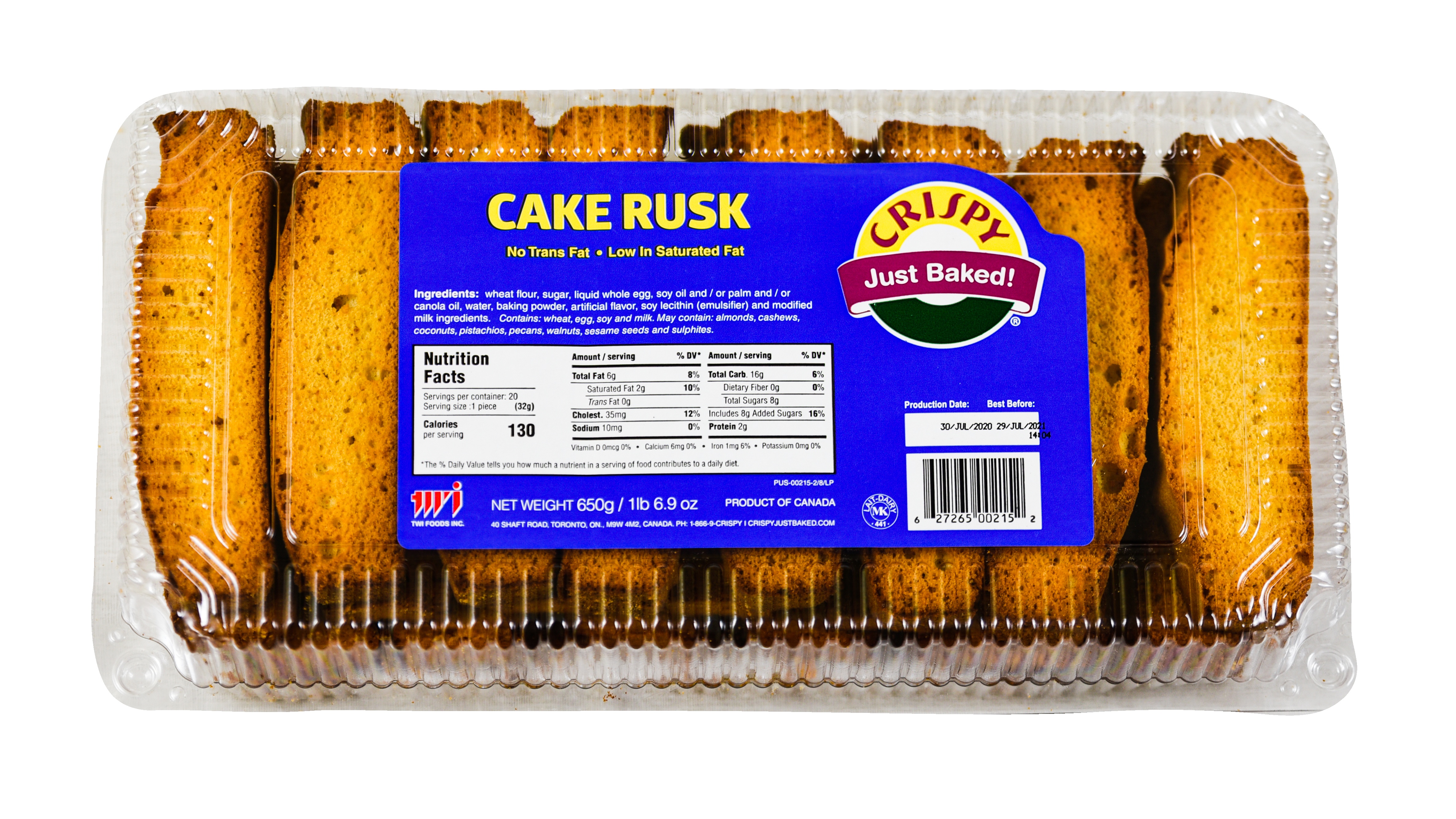 Crispy Cake Rusk Regular 550g