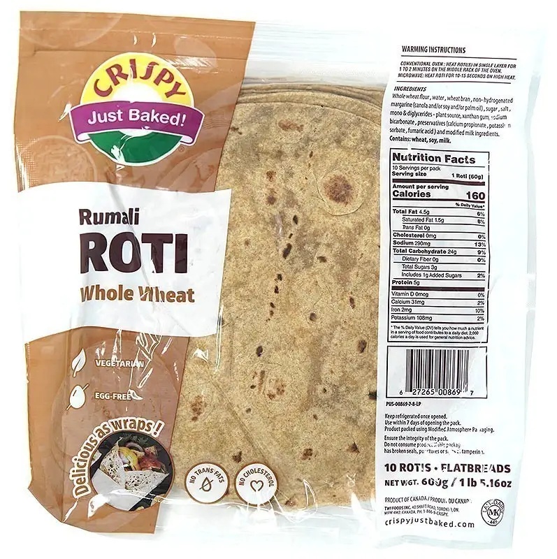 Crispy Rumali Whole Wheat Roti