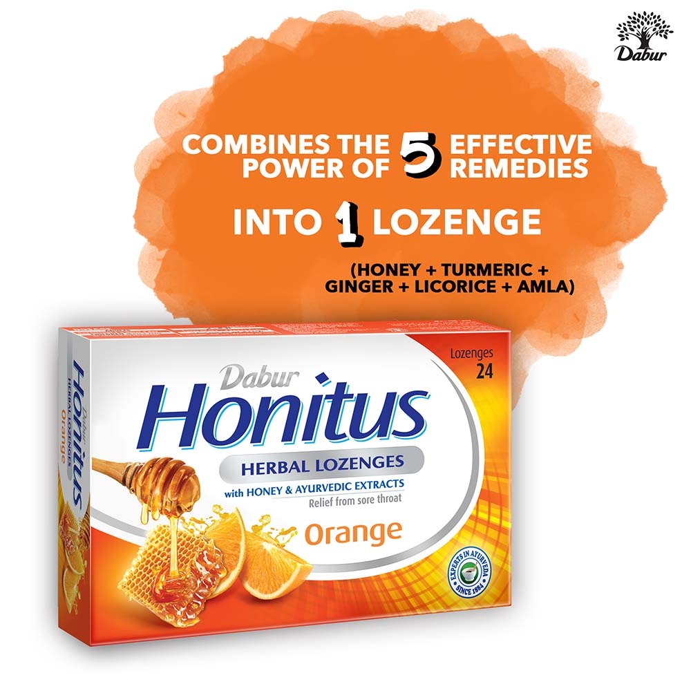 Dabur Honitus Orange Lozenges 24pcs