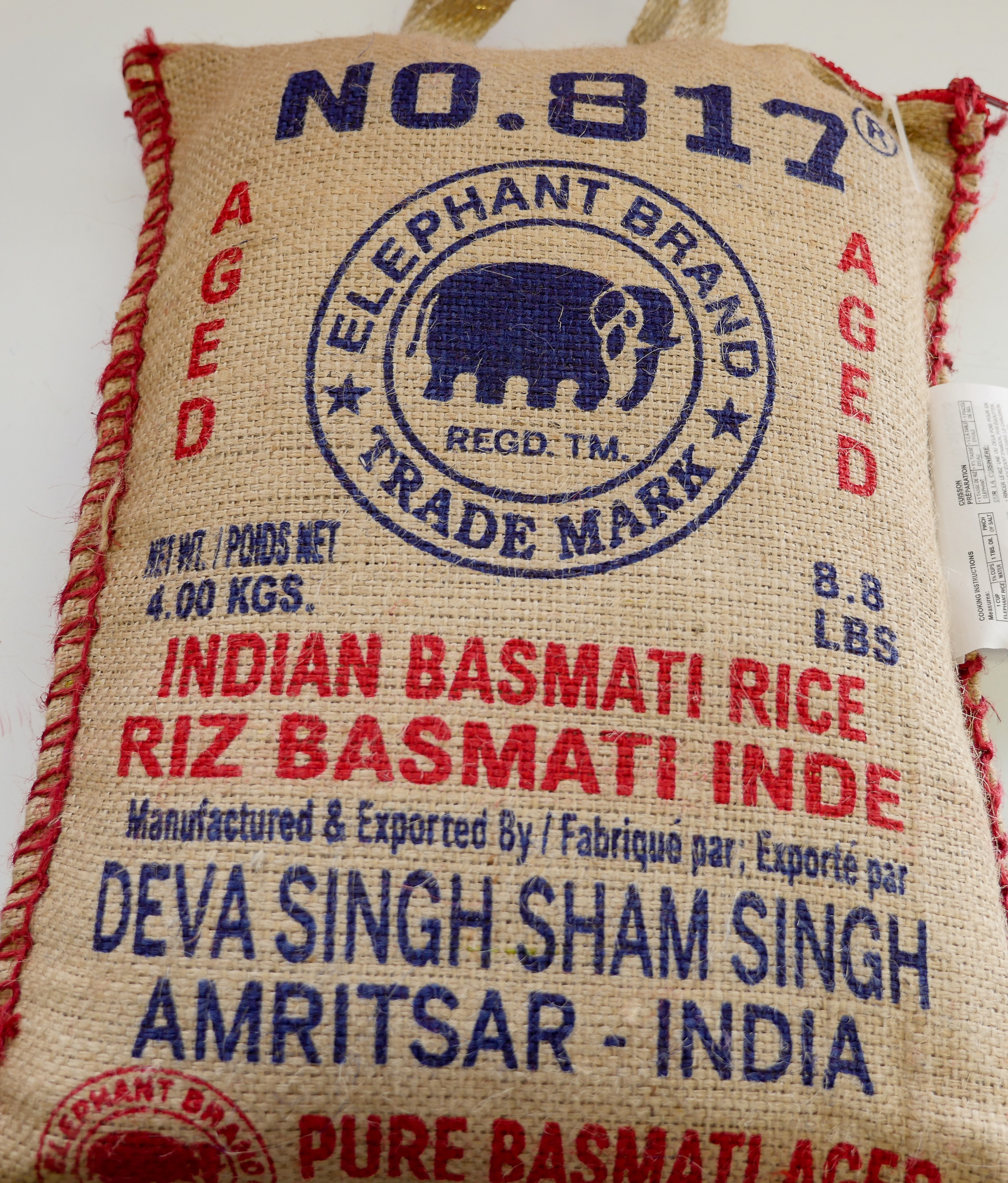 Elephant 817 Basmati Rice 4kg