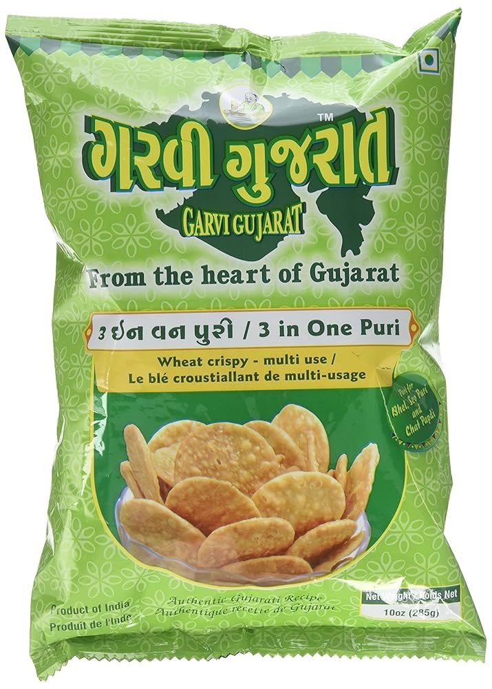 Garvi Gujarat 3 In 1 Puri 285g - Snacks