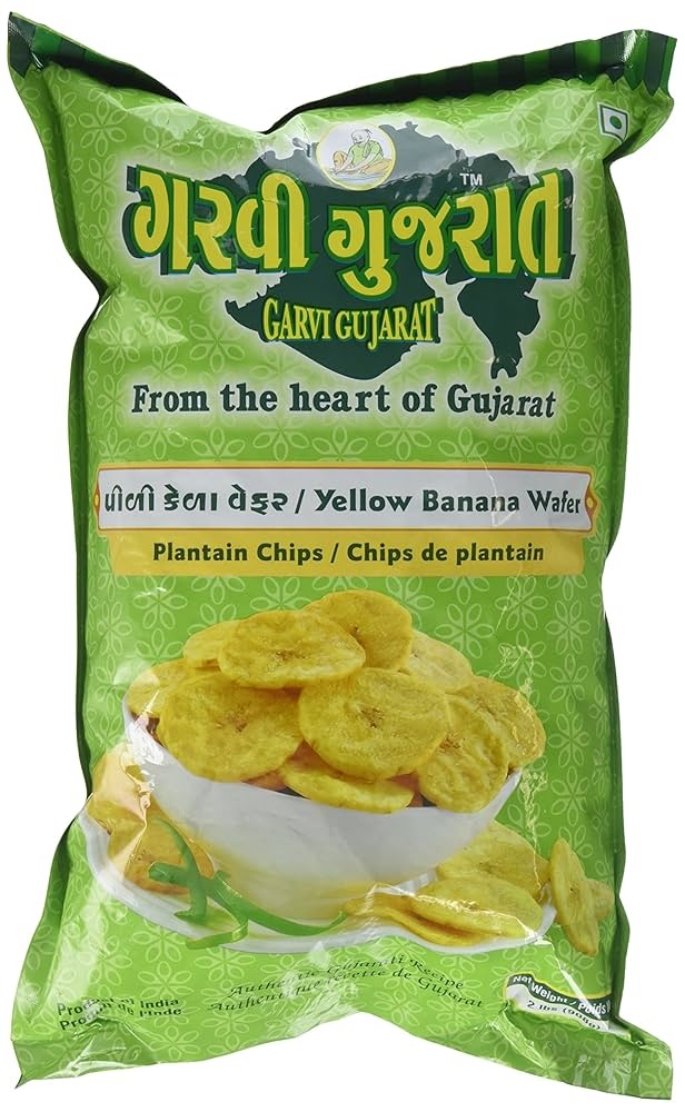Garvi Gujarat Banana Chips Yellow 180g - Snacks