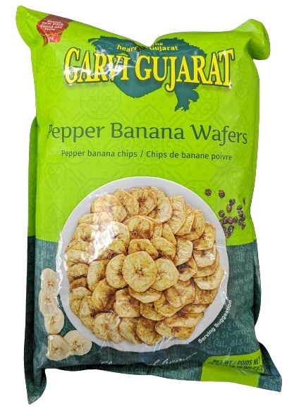 Garvi Gujarat Pepper Banana Wafers 737g - Snacks