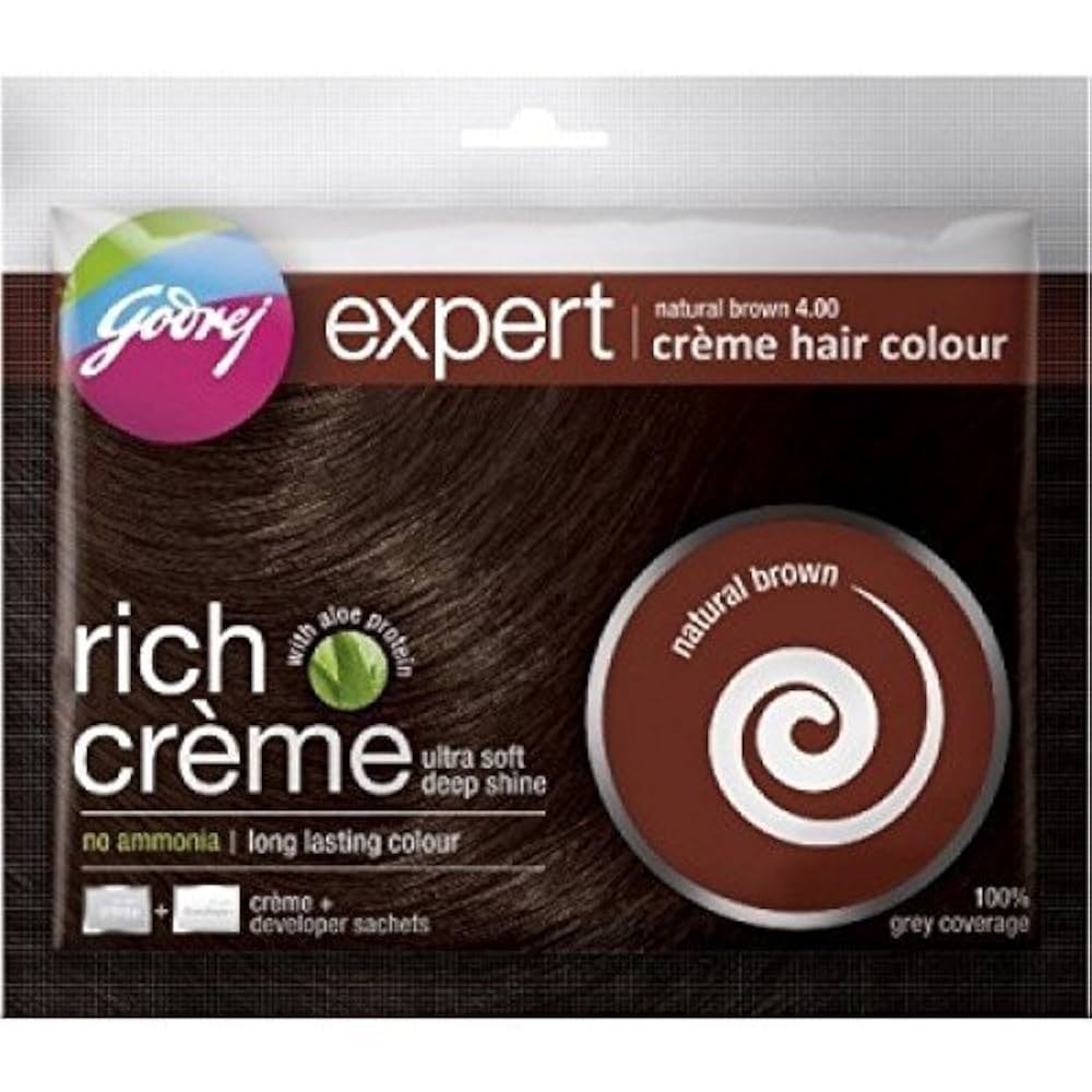 Godrej Expert Rich Creme Hair Colour Natural Brown 20g & 20ml