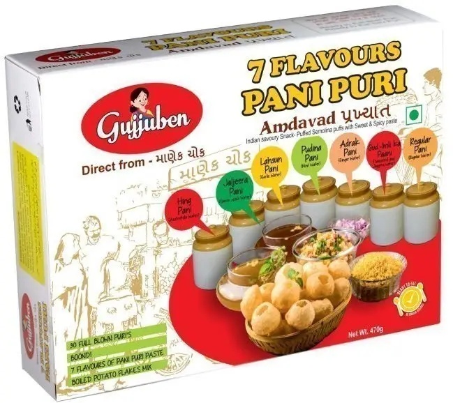 Gujjuben 7 Flavor Panipuri - Snacks