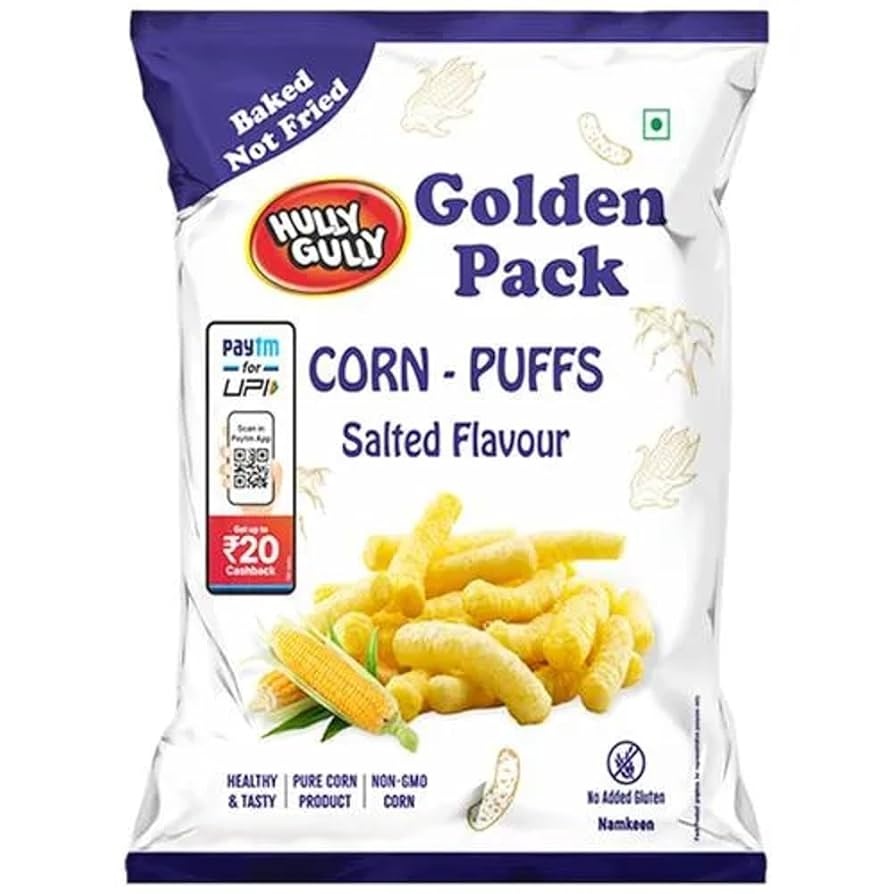 Huly Guly Classic Salted Corn Puffs 120g