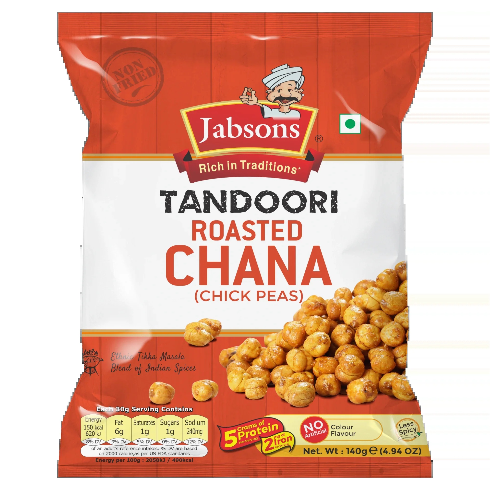 Jabsons Tandoori Roasted Chana 140g