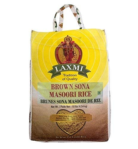Laxmi Brown Sona Masoori Rice 10lb - Flour & Grains