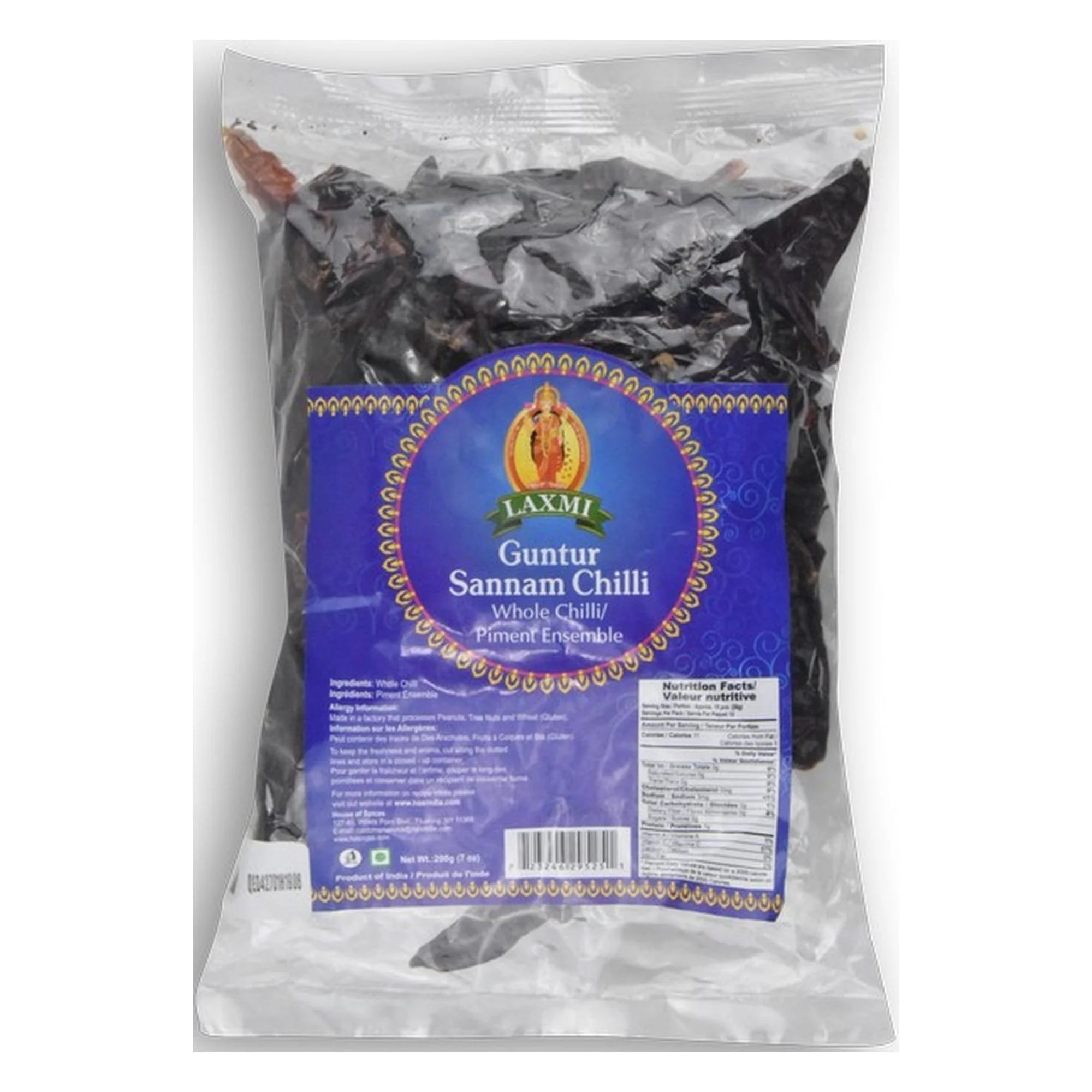 Laxmi Guntur Whole Chili 200g - Spices and Herbs