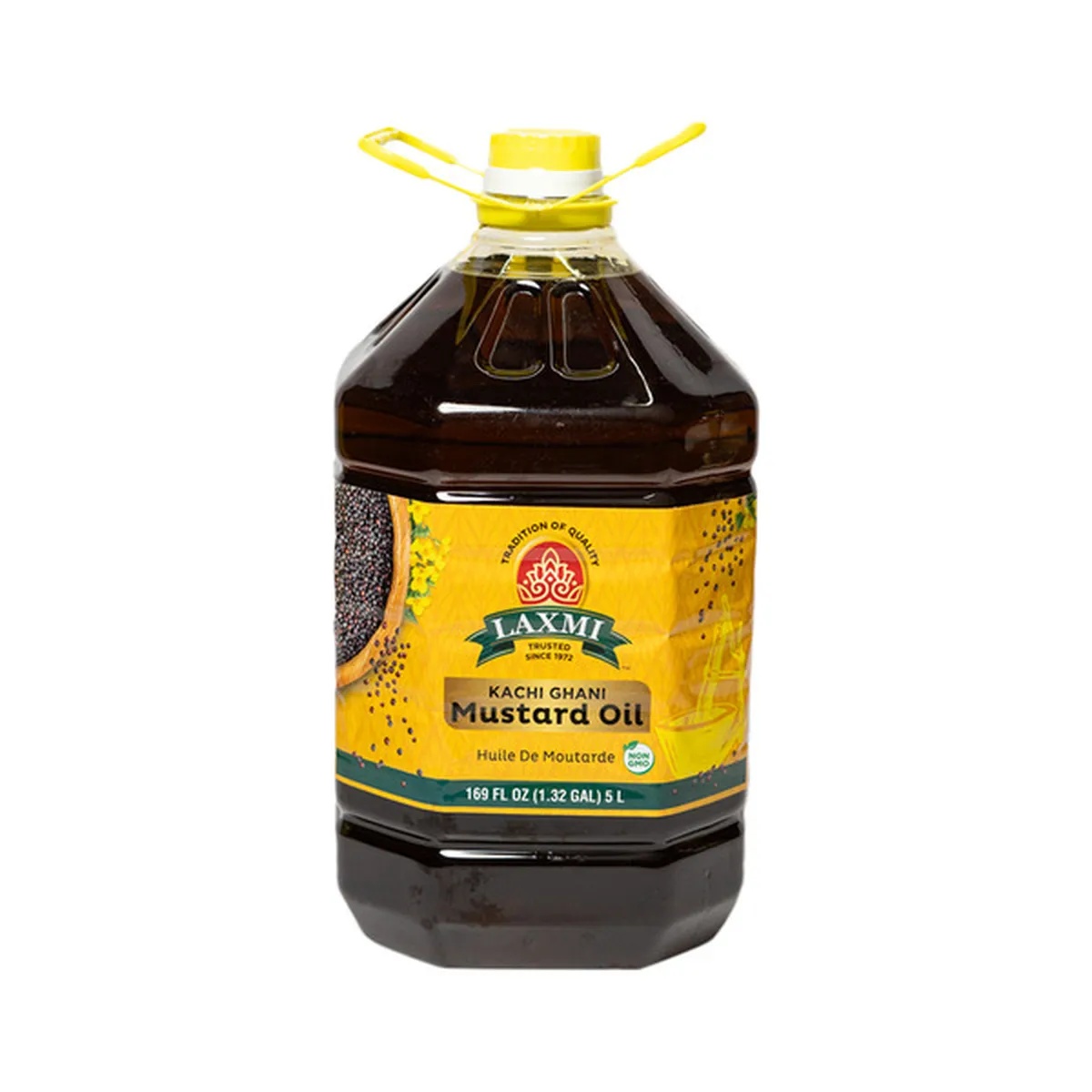 Laxmi Kachi Ghani Mustard Oil 5L - Cooking Essentials