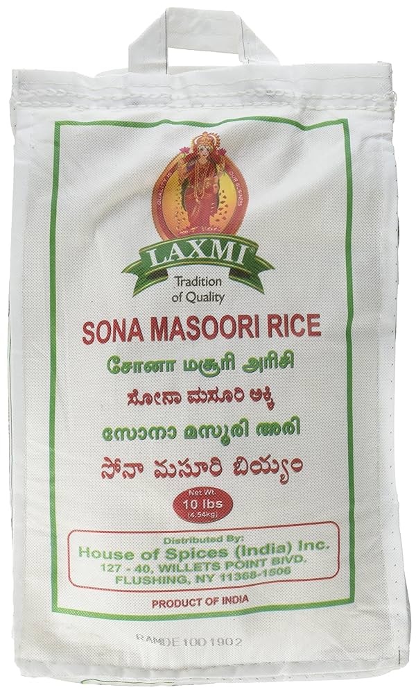 Laxmi Sona Masoori Rice 10lb - Flour & Grains