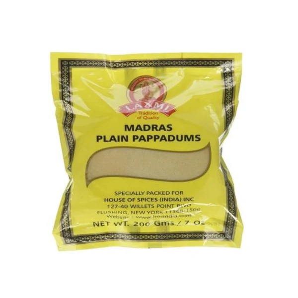 Laxmi Yellow Madras Papadum 200g