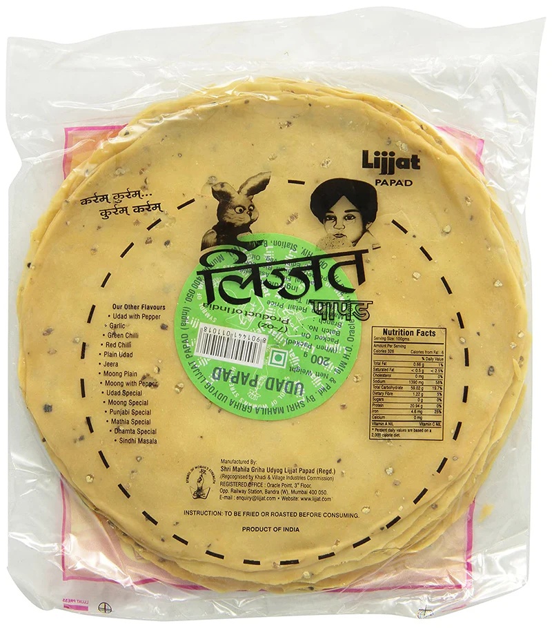 Lijjat Udad Papad 200g