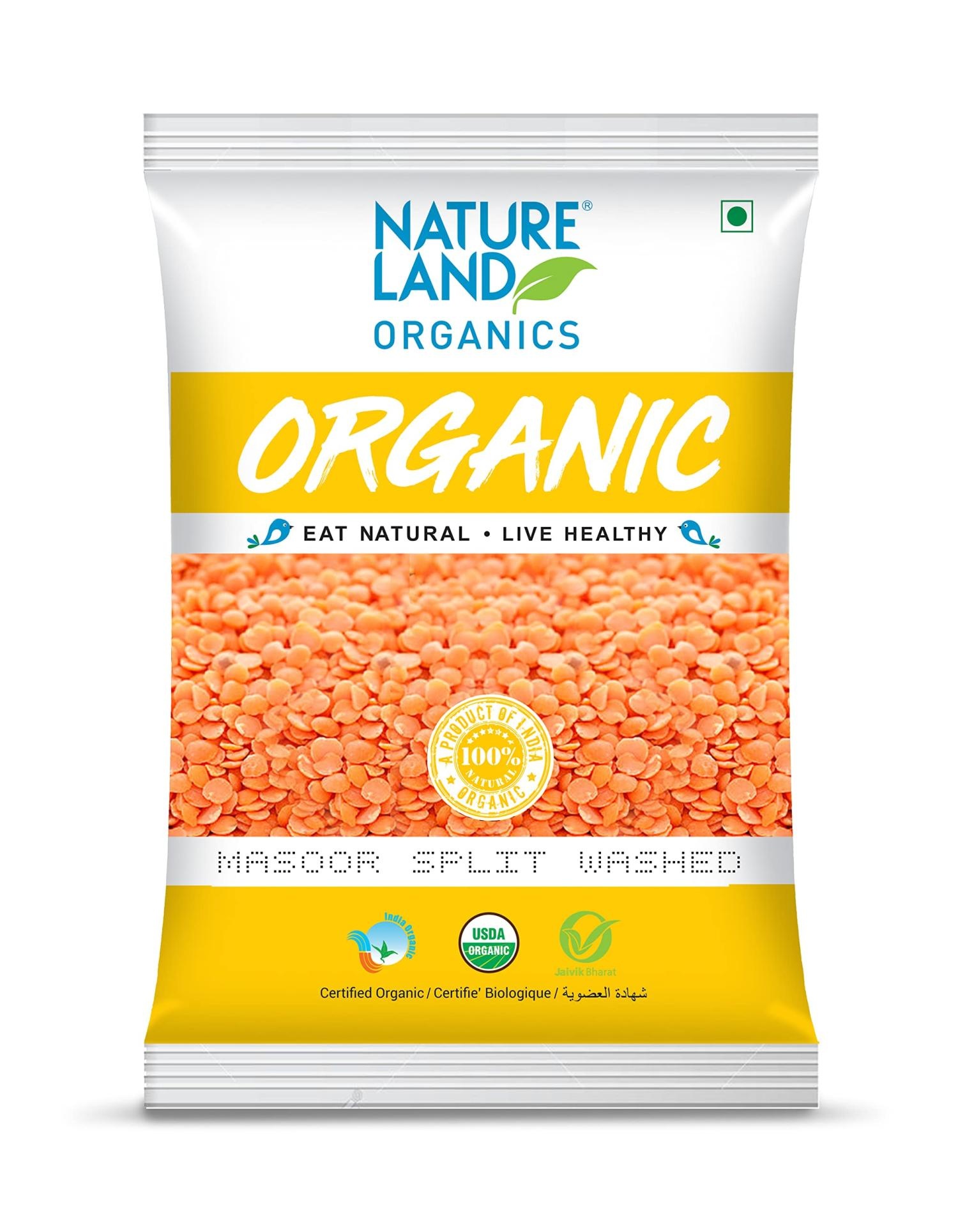 Nature Land Organic Masoor Split 2lb