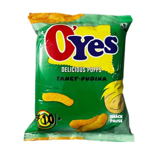 O'YES Tangy Pudina 18g - Snacks