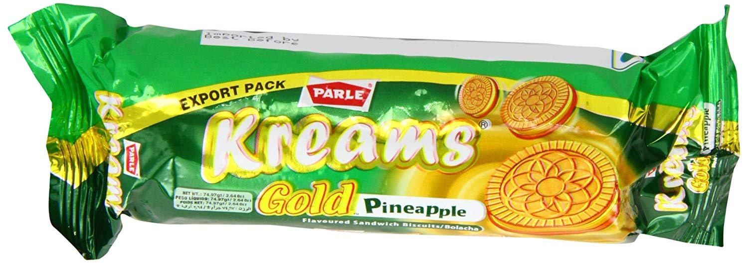 Parle Kreams Gold Pineapple Biscuits 66.7g