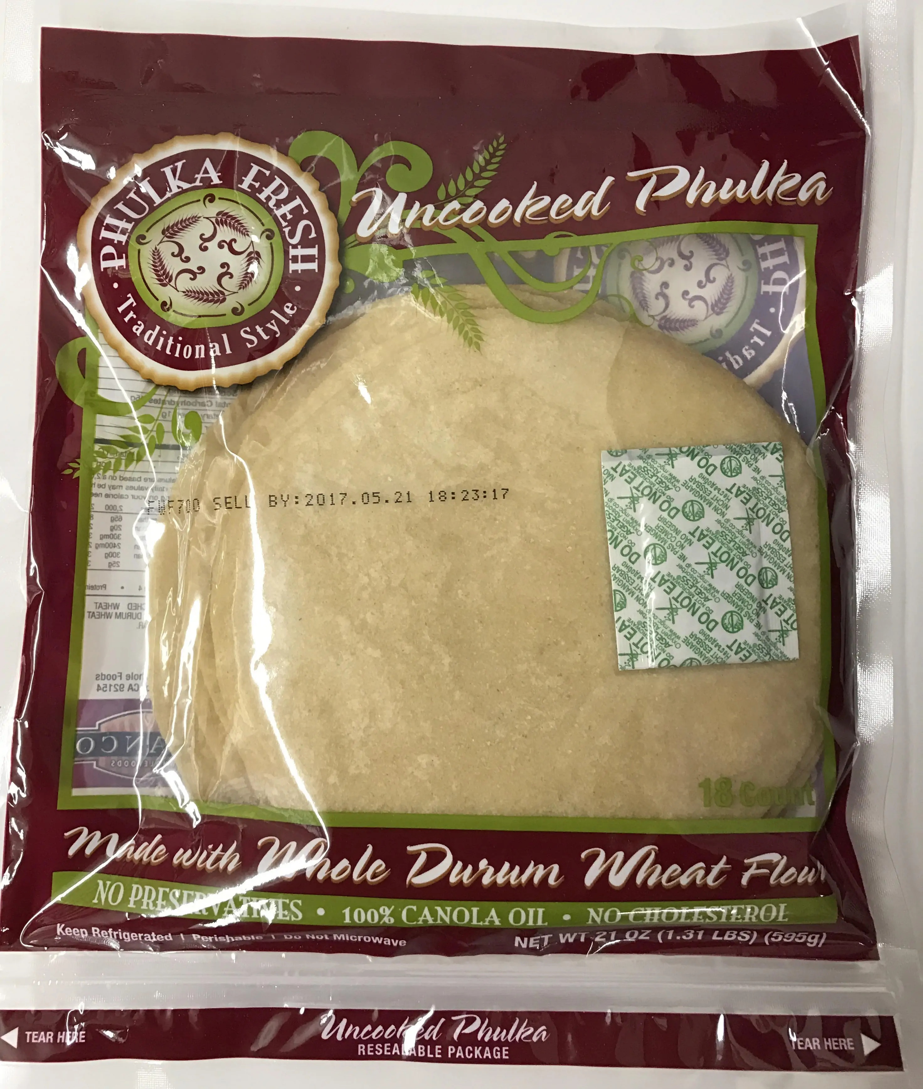 Phulka Uncooked Roti 341g