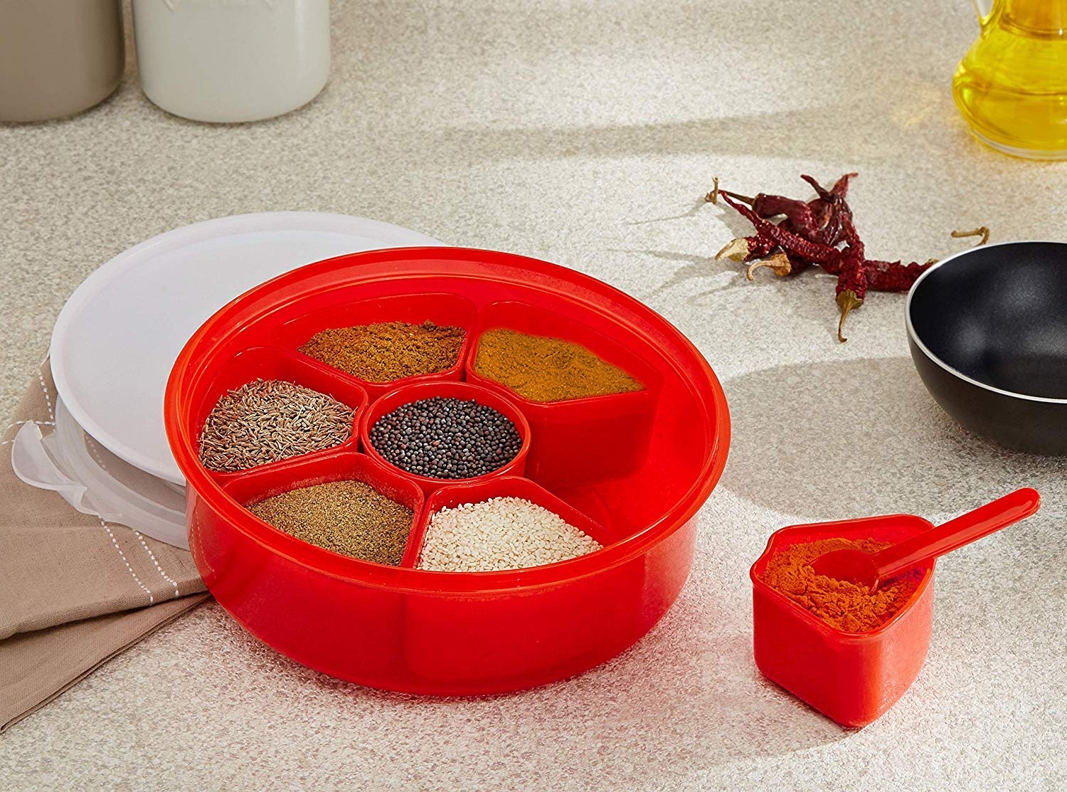 Plastic Masala Dibba 1pcs