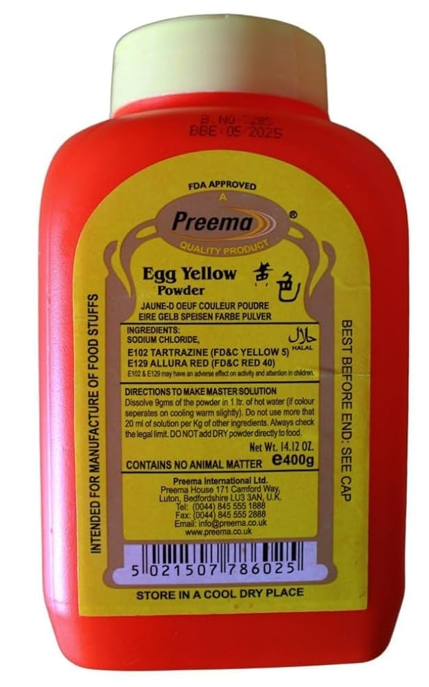 Preema Yellow Food Colour 25g